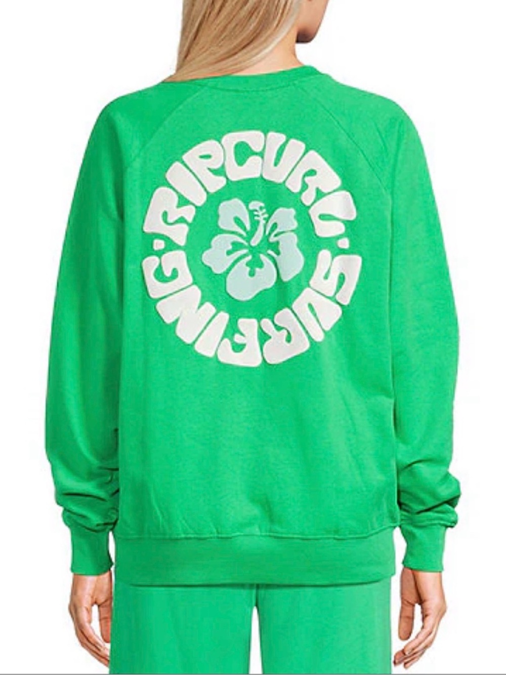 RIP CURL Luxe Surf Ragland Relaxed Crew Womens Sweatshirt XXS 100% Cotton